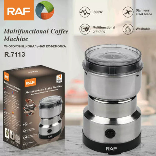 RAF Electric Coffee & Spices Grinder R-7113 (4 blades) 300W Masala Grinder Steel‏