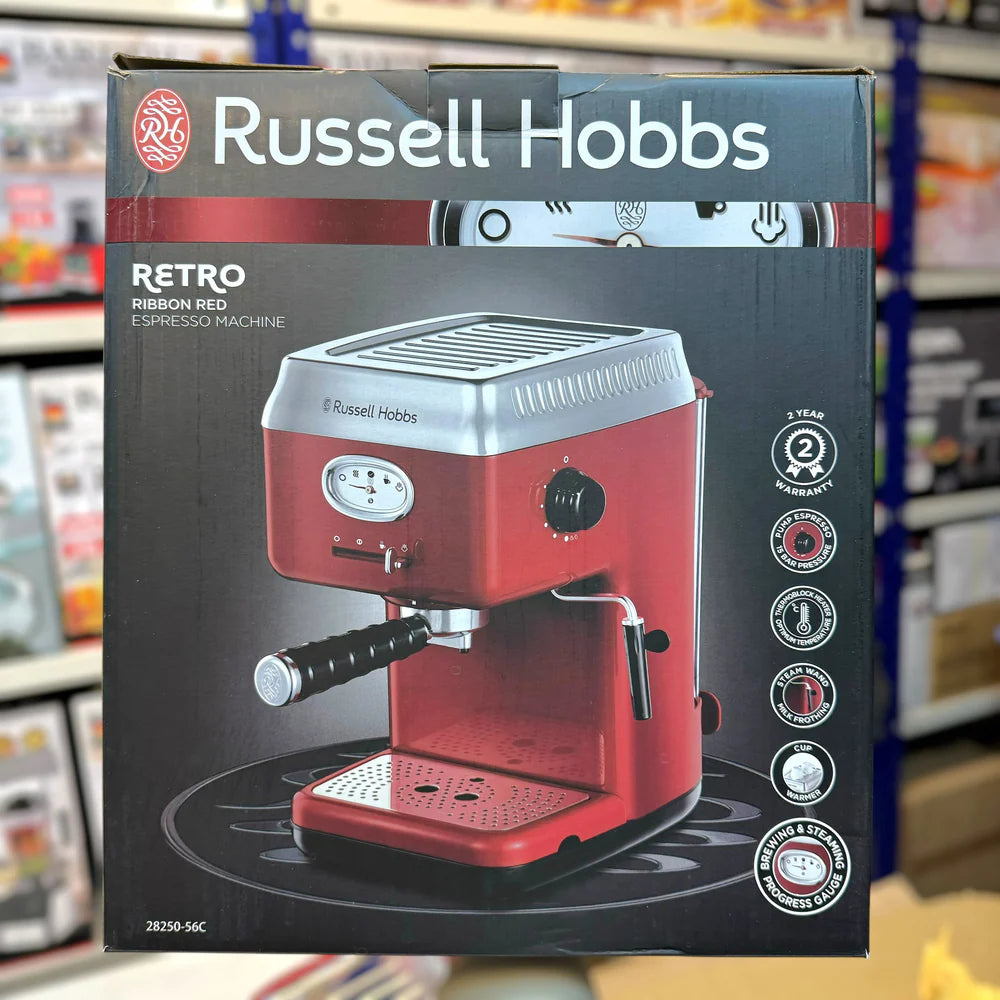 UK Lot Imported Rssuell Hobbs Retro Expresso Machine 15-Bar