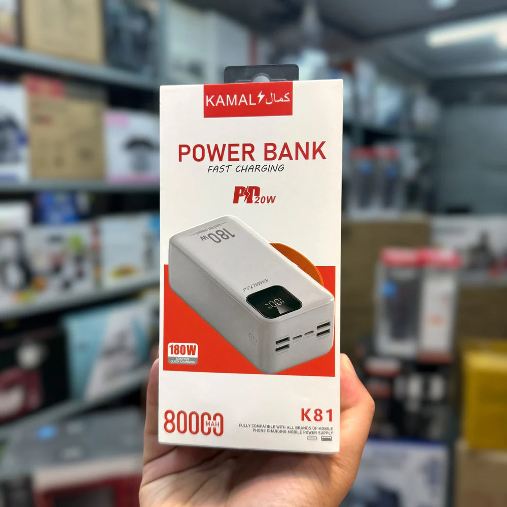 80000 mAH 180W PD Fast Power Bank