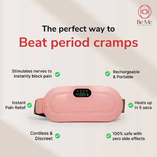 Period Cramp Relief Massager & Heating Pad for Period Cramps