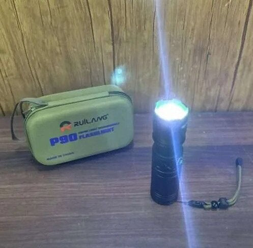 Ruilang P90 Imported LED Torch Light 8800 MAH Battery ( 1Km range)