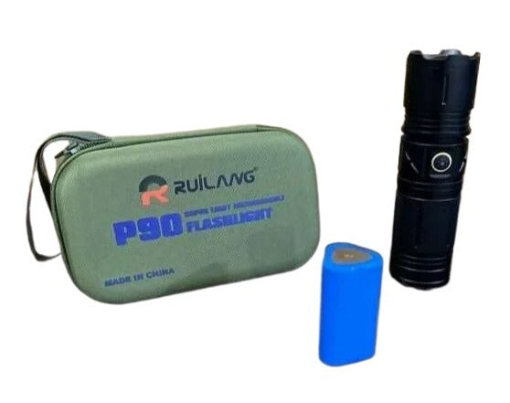 Ruilang P90 Imported LED Torch Light 8800 MAH Battery ( 1Km range)