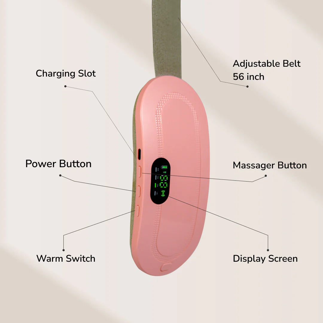 Period Cramp Relief Massager & Heating Pad for Period Cramps