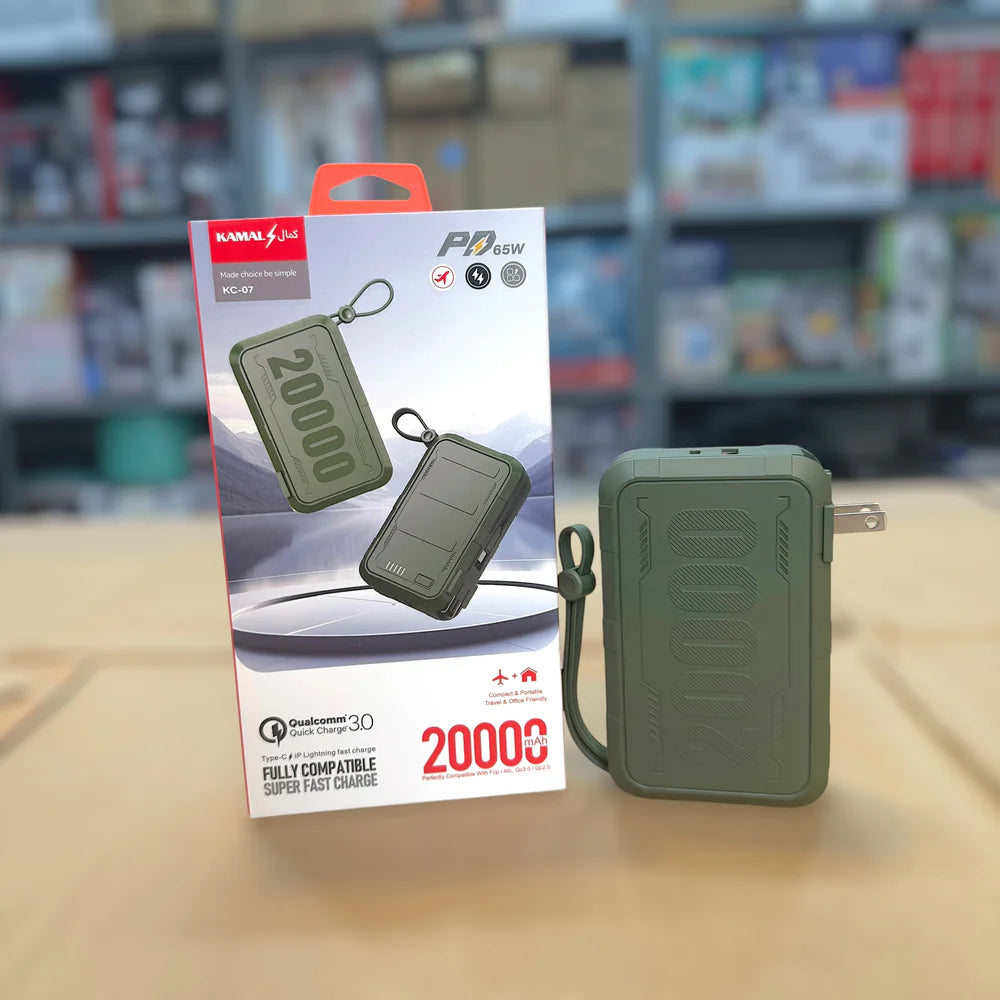 65W PD Fast 20,000mAH Power Bank