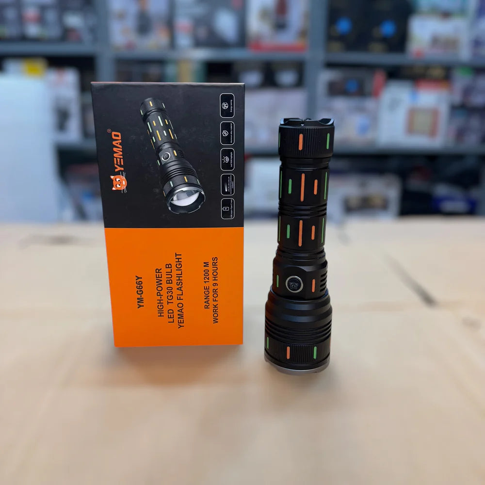 Yemao 1.2km Powerful Flashlights - Lot Imported