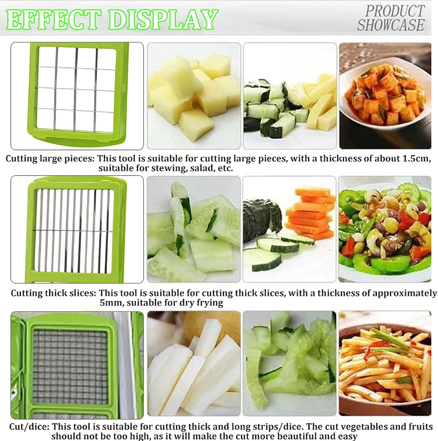 Pack of 12 High Quality 12 in 1 Salad Vegetable Fruit Slicer